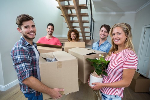 Removal Van Barnet team preparing a local moving vehicle for a careful and organized home move