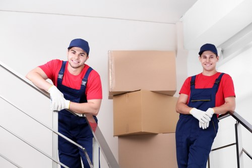 Packed boxes and household items ready for house removals