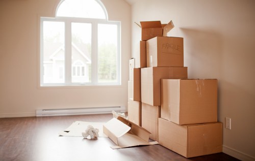 Packing and labelling belongings for a Barnet relocation