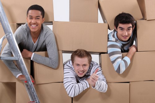 Removal crew handling fragile belongings during a Barnet move