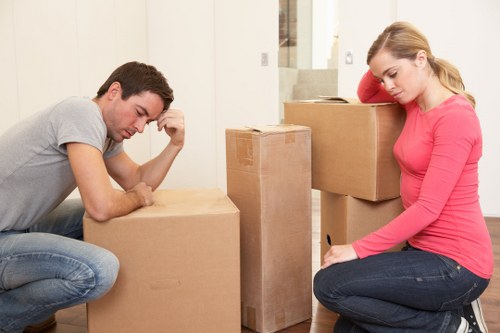 Packed boxes ready for a flat removal in Barnet