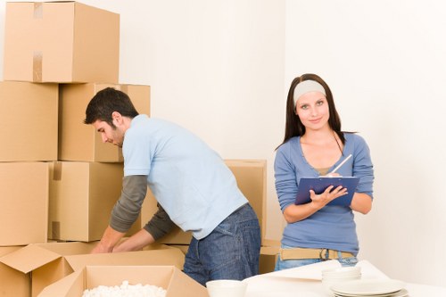Driver confirming a removal van booking details