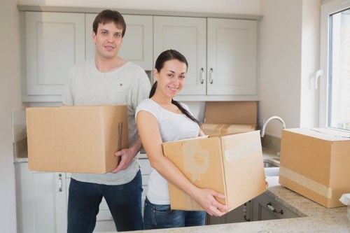 Local office removals service loading equipment for a Barnet move